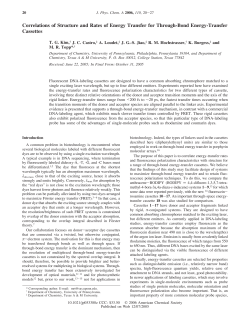 Correlations of Structure and Rates of Energy Transfer for Through