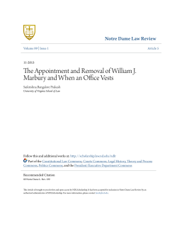 The Appointment and Removal of William J