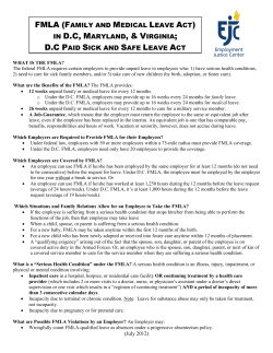 family and medical leave act in d.c