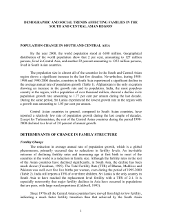 DETERMINANTS OF CHANGE IN FAMILY STRUCTURE
