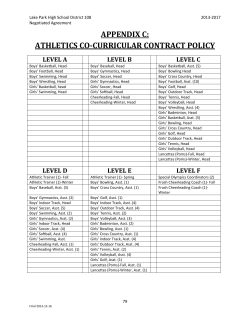 Co-Curricular Stipends - Lake Park High School