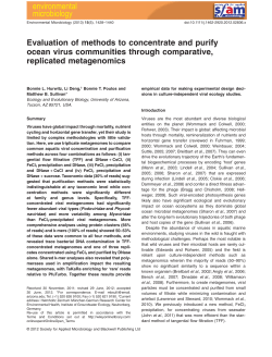 Evaluation of methods to concentrate and purify ocean virus