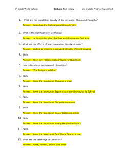 5th Six Weeks East Asia Test Review Academic with Answers