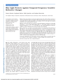Blue Light Protects Against Temporal Frequency Sensitive