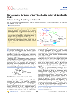 Stereoselective Synthesis of the Trisaccharide Moiety of Ganglioside