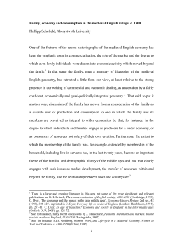 Family and economy in the medieval English village, c