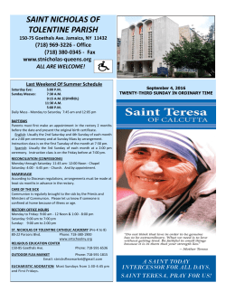 09-04-2016 - St. Nicholas of Tolentine
