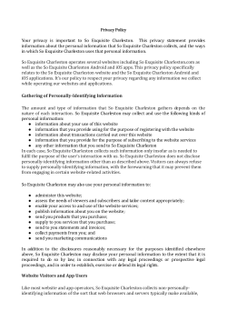 Template privacy statement