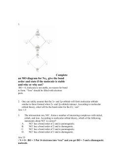Complete an MO diagram for Ne2, give the bond order and state if
