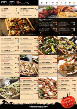 Upper Crust Pizzas - Crust Gourmet Pizza Bar