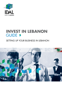 invest in lebanon guide - Investment Development Authority of