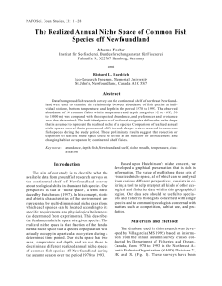 The Realized Niche Space of Common Fish Species off