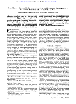 Bone Marrow Stromal Cells Induce Myeloid and