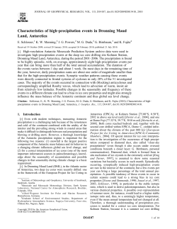 Characteristics of high‐precipitation events in Dronning Maud Land