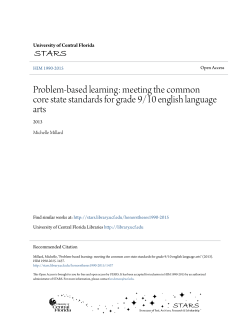 Problem-based learning: meeting the common core state