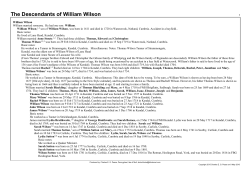 The Descendants of William Wilson