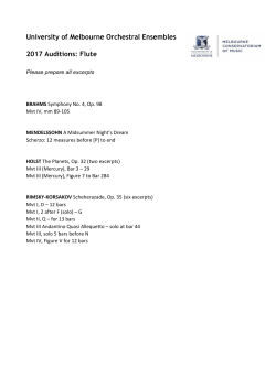 Flute - Faculty of VCA and MCM