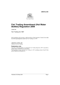 Fair Trading Amendment (Hot Water Bottles