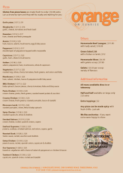 our yummy menu