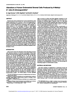 Alterations of Human Endometrial Stromal Cells