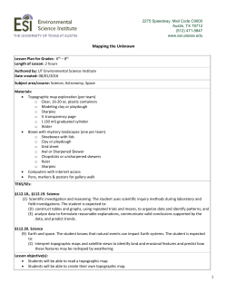Mapping the Unknown - Environmental Science Institute