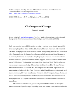 Challenge and Change