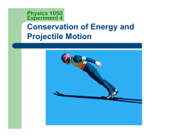 Conservation of Energy and Projectile Motion
