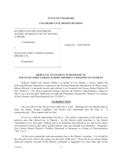 1 - STATE OF COLORADO COLORADO CIVIL RIGHTS DIVISION