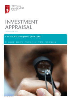 Investment appraisal