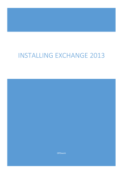 Installing Exchange 2013 - TechNet Gallery