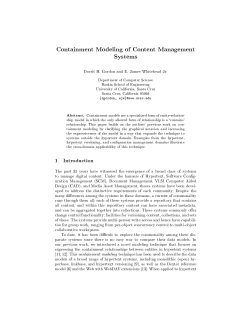 Containment Modeling of Content Management