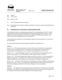 Amendment No. 3 - Province of British Columbia