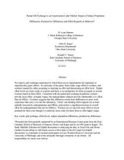 Partial Gift Exchange in an Experimental Labor Market: Impact of