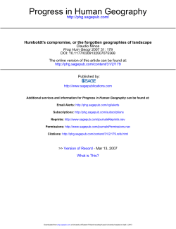 Progress in Human Geography - UEF-Wiki