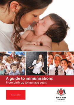 Immunisation Booklet - Isle of Man Government
