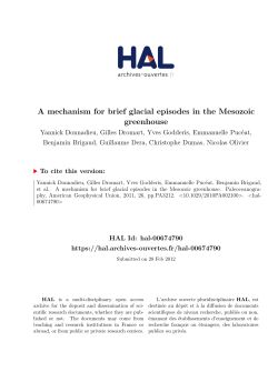 A mechanism for brief glacial episodes in the Mesozoic