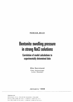 Bentonite swelling pressure in strong NaCI solutions