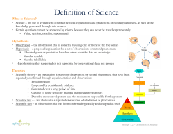 Definition of Science