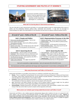 studying government and politics at st dominic`s