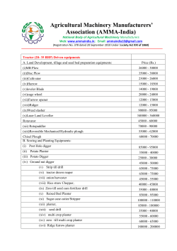 Price of Equipments - Agricultural Machinery Manufacturers