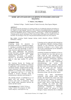 some advantages of e-learning in english language training