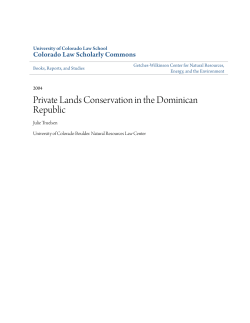 Private Lands Conservation in the Dominican Republic