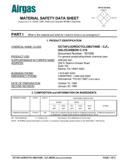 MATERIAL SAFETY DATA SHEET