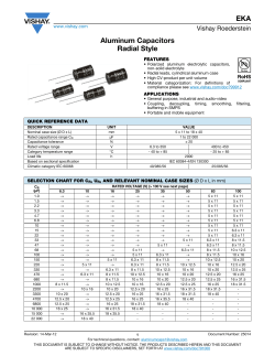 EKA Aluminum Capacitors Radial Style