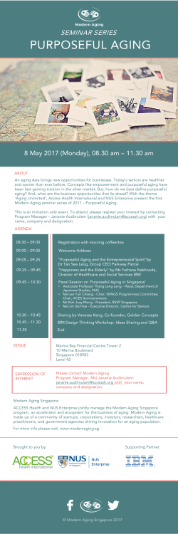 EDM Purposeful Aging Seminar