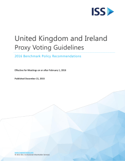 United Kingdom and Ireland - Institutional Shareholder Services