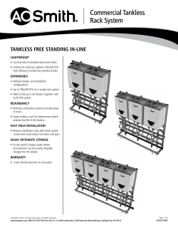 Tankless Rack System - Free Standing