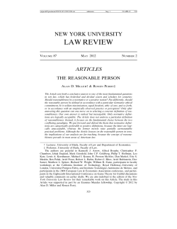 The Reasonable Person - New York University Law Review