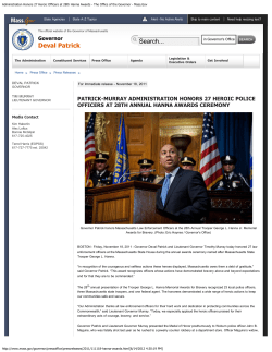 Administration Honors 27 Heroic Officers at 28th Hanna Awards