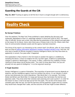 Guarding the Guards at the CIA